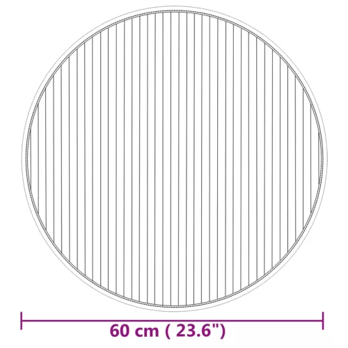  kerek természetes bambusz szőnyeg 60 cm