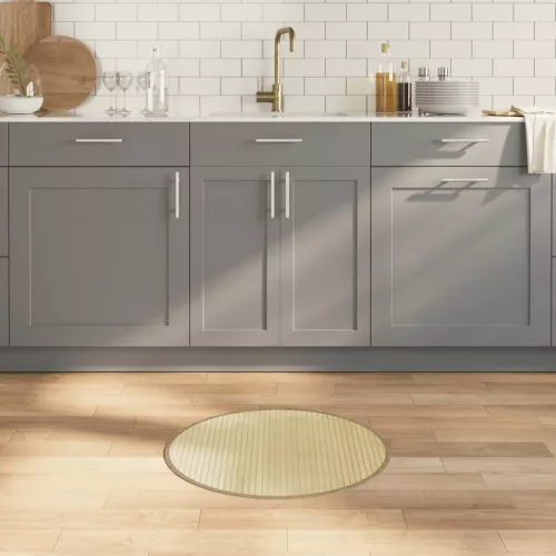  kerek világos természetes bambusz szőnyeg 60 cm