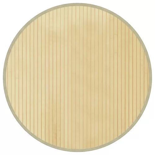  kerek világos természetes bambusz szőnyeg 60 cm