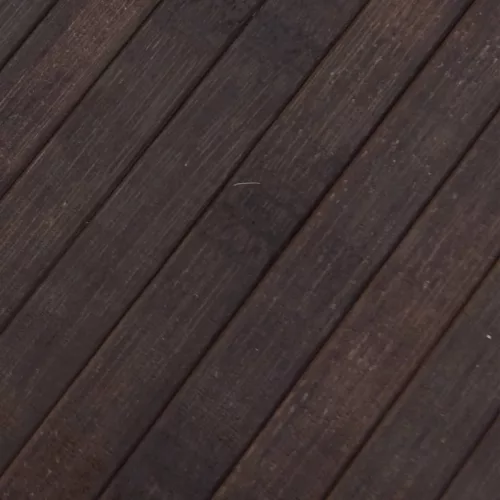  kerek sötétbarna bambusz szőnyeg 60 cm