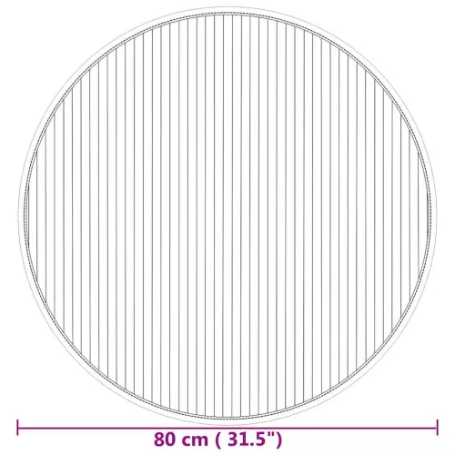  kerek természetes bambusz szőnyeg 80 cm
