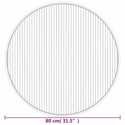 kerek barna bambusz szőnyeg 80 cm