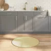  kerek világos természetes bambusz szőnyeg 80 cm