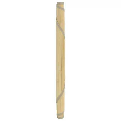  kerek világos természetes bambusz szőnyeg 80 cm