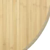  kerek világos természetes bambusz szőnyeg 80 cm