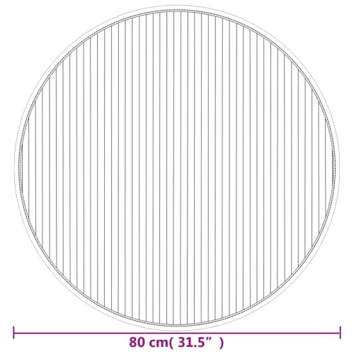  kerek szürke bambusz szőnyeg 80 cm