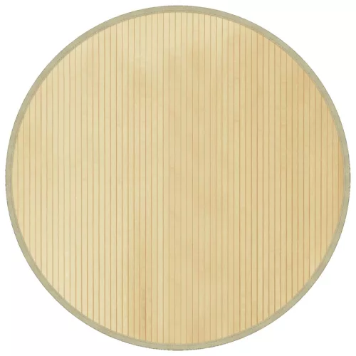  kerek világos természetes bambusz szőnyeg 100 cm