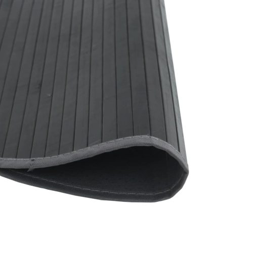  kerek szürke bambusz szőnyeg 100 cm