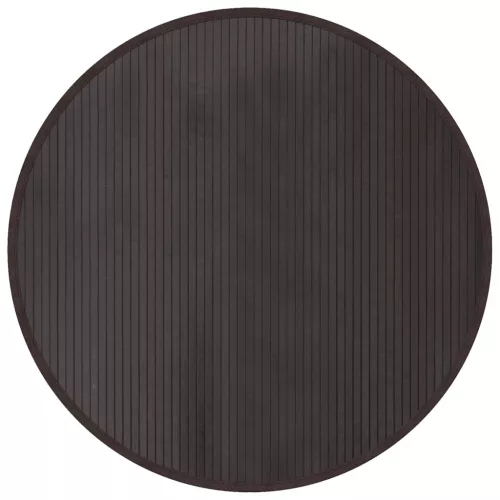  kerek sötétbarna bambusz szőnyeg 100 cm