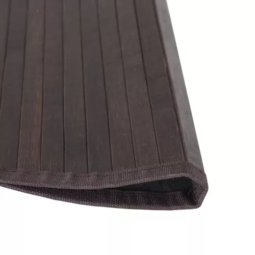  kerek sötétbarna bambusz szőnyeg 100 cm