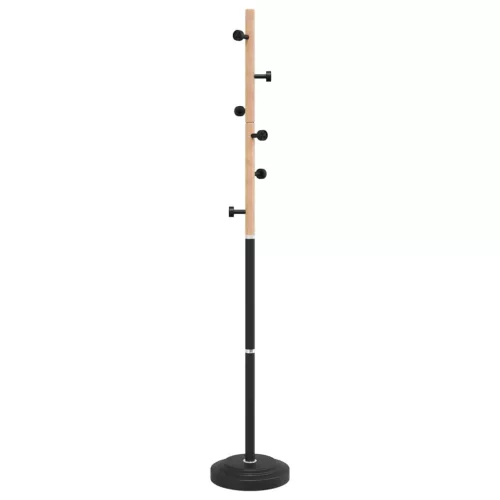  fekete porszórt vas ruhafogas 177 cm