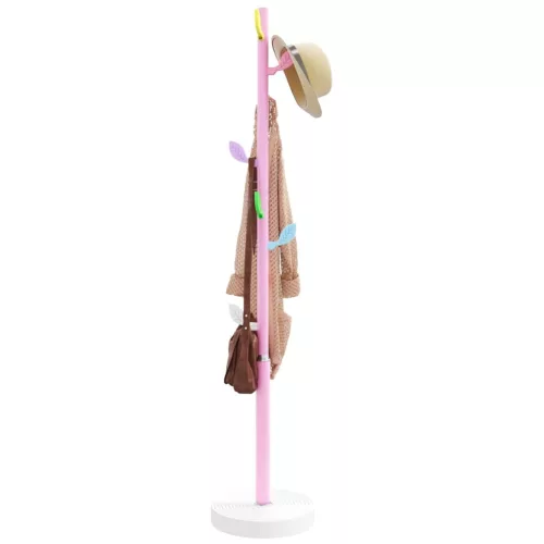  rózsaszínű porszórt vas ruhafogas 172 cm