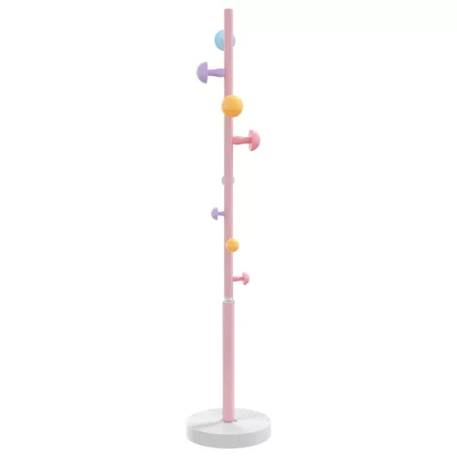  rózsaszínű porszórt vas ruhafogas 172 cm