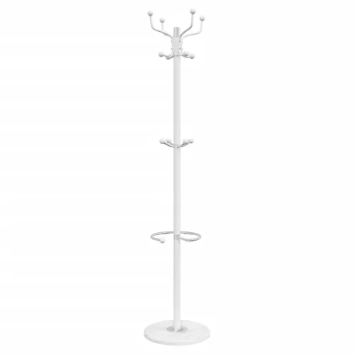 fehér porszórt vas fogas esernyőtartóval 180 cm