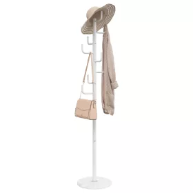  fehér porszórt vas ruhafogas 183 cm