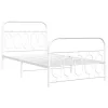  fehér fém ágykeret fej- és lábtámlával 100 x 190 cm