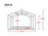 Party šator 5x6m, bočna visina:2,6m-PROFESSIONAL DELUXE 550g/m2-posebno jaka čelična konstukcija