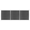 VID fekete WPC kerítéspanelszett 526 x 186 cm
