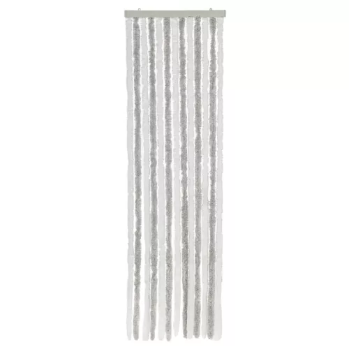  világosszürke és fehér zsenília rovarfüggöny 56 x 200 cm