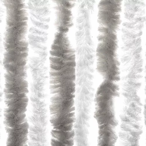  világosszürke és fehér zsenília rovarfüggöny 56 x 200 cm