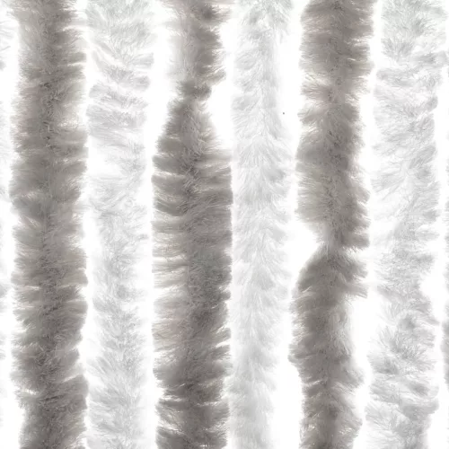  világosszürke és fehér zsenília rovarfüggöny 100 x 230 cm