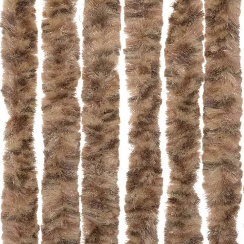  bézs és sötétbarna zsenília rovarfüggöny 56x200 cm
