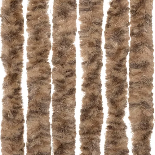  bézs és sötétbarna zsenília rovarfüggöny 100x220 cm