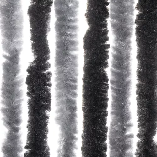  szürke és fekete zsenília rovarfüggöny 100 x 200 cm