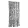  szürke és fekete és fehér zsenília rovarfüggöny 90x200 cm
