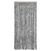  szürke és fekete és fehér zsenília rovarfüggöny 90x220 cm