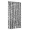  szürke és fekete és fehér zsenília rovarfüggöny 100 x 230 cm