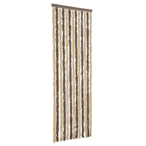  sötétbarna és bézs zsenília rovarfüggöny 56x200 cm