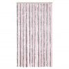  ezüstszürke és rózsaszín zsenília rovarfüggöny 100 x 230 cm