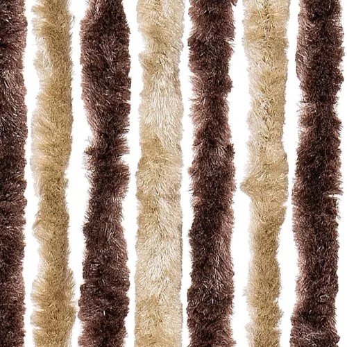  bézs és világosbarna zsenília rovarfüggöny 100 x 200 cm