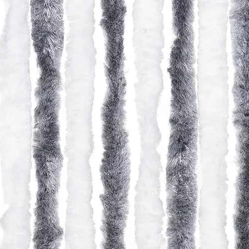  szürke és fehér zsenília rovarfüggöny 100 x 200 cm
