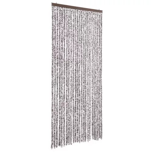  barna és bézs zsenília rovarfüggöny 100 x 230 cm
