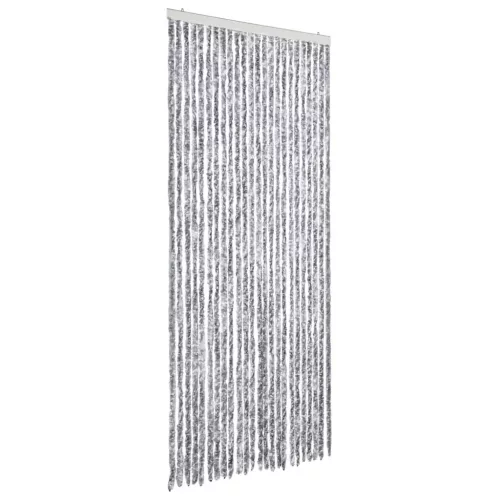  fehér és szürke zsenília rovarfüggöny 100 x 200 cm