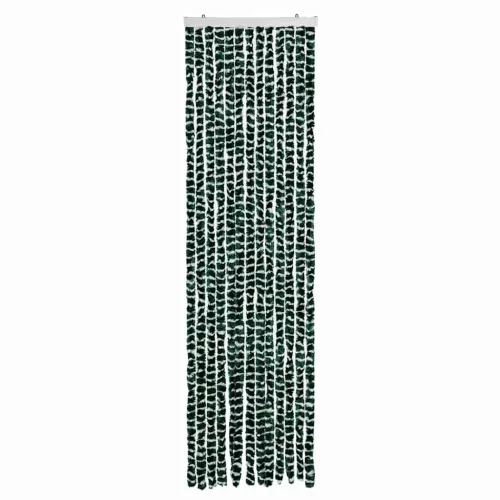  zöld és fehér zsenília rovarfüggöny 56 x 200 cm