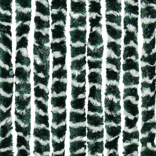  zöld és fehér zsenília rovarfüggöny 56 x 200 cm