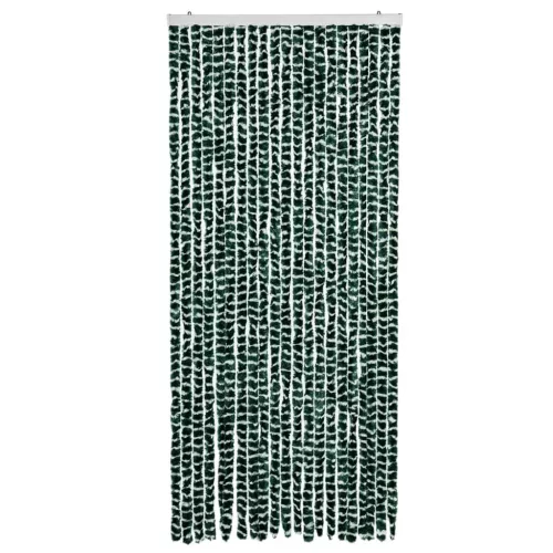  zöld és fehér zsenília rovarfüggöny 90 x 200 cm