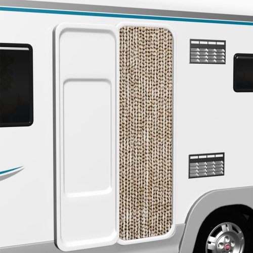  bézs és barna zsenília rovarfüggöny 56 x 200 cm