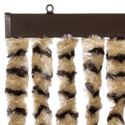  bézs és barna zsenília rovarfüggöny 56 x 200 cm