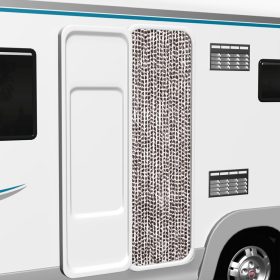  barna és fehér zsenília rovarfüggöny 56 x 200 cm