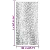  világosszürke és sötétszürke zsenília rovarfüggöny 100 x 200 cm