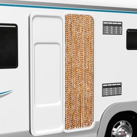  okkersárga és fehér zsenília rovarfüggöny 56 x 200 cm