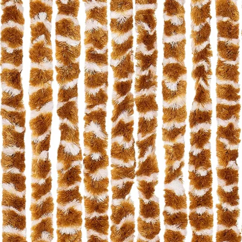  okkersárga és fehér zsenília rovarfüggöny 90 x 200 cm