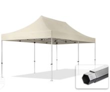   Professional összecsukható sátrak PROFESSIONAL 400g/m2 ponyvával, alumínium szerkezettel, oldalfal nélkül - 3x6m krém