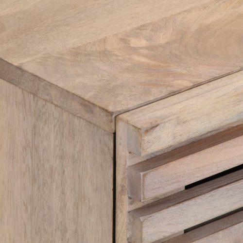  2 db fehérített tömör mangófa éjjeliszekrény 40 x 34 x 46 cm