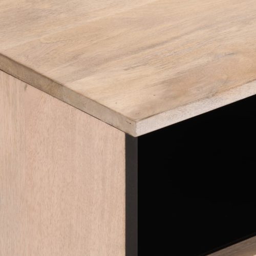  fehér tömör mangófa TV-szekrény 70 x 34 x 46 cm