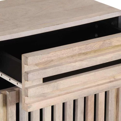  fehér tömör mangófa éjjeliszekrény 50 x 34 x 60 cm